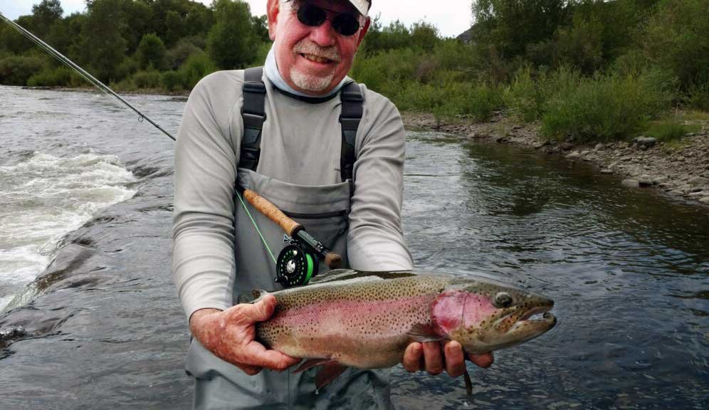 Roger Fowler with rainbow trout